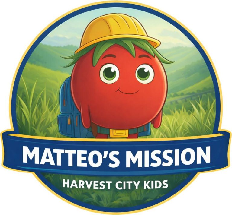 Harvest City Kids Brand Logo – Matteo's Mission Children's Faith and Kindness Book Series for Families Today Now